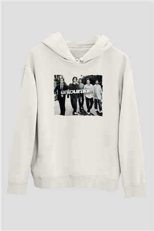 Entourage Beyaz Unisex Hoodie