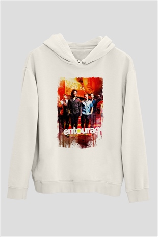 Entourage Beyaz Unisex Hoodie
