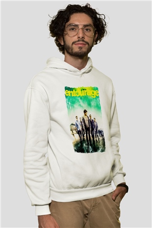 Entourage Beyaz Unisex Hoodie