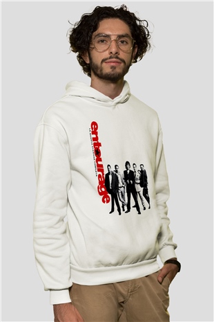 Entourage Beyaz Unisex Hoodie