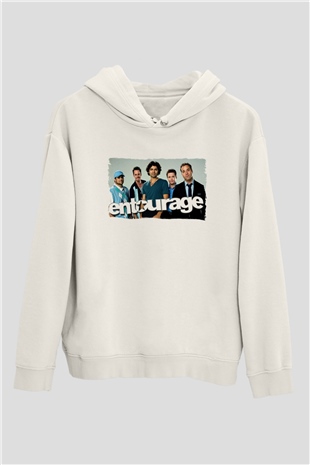 Entourage Beyaz Unisex Hoodie