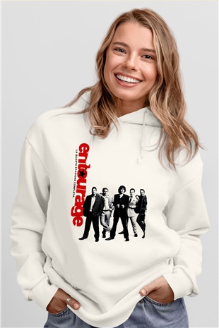 Entourage Beyaz Unisex Hoodie