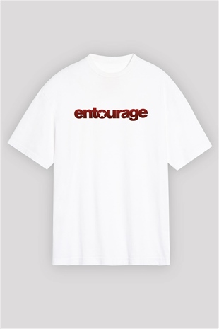 Entourage Beyaz Unisex Oversize Tişört T-Shirt