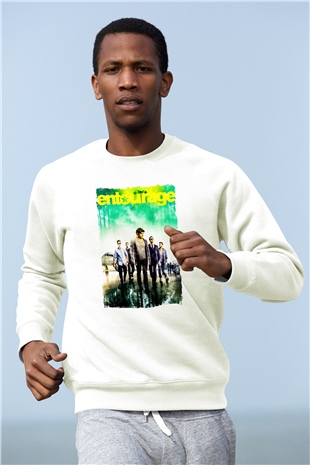 Entourage Beyaz Unisex Sweatshirt