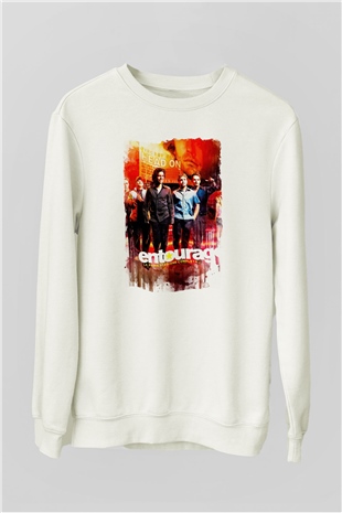 Entourage Beyaz Unisex Sweatshirt