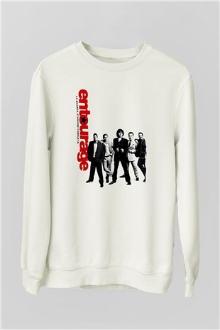 Entourage Beyaz Unisex Sweatshirt