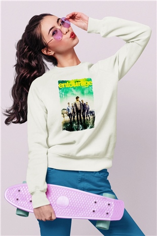 Entourage Beyaz Unisex Sweatshirt
