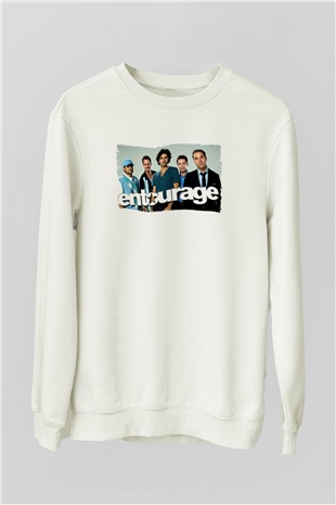Entourage Beyaz Unisex Sweatshirt
