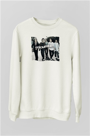 Entourage Beyaz Unisex Sweatshirt