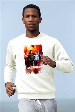 Entourage Beyaz Unisex Sweatshirt