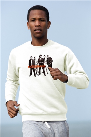 Entourage Beyaz Unisex Sweatshirt