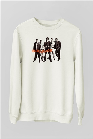 Entourage Beyaz Unisex Sweatshirt