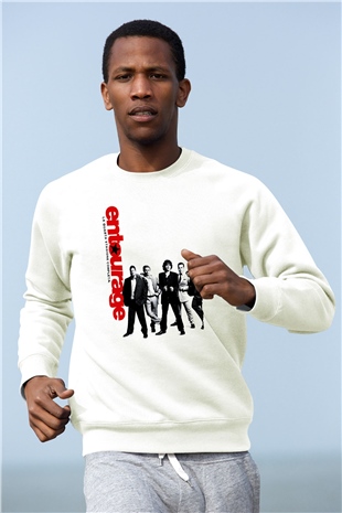 Entourage Beyaz Unisex Sweatshirt