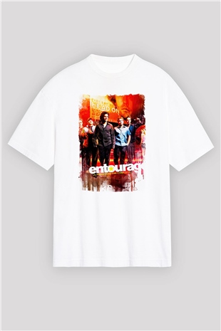 Entourage Beyaz Oversize Tişört Oversize T-shirt