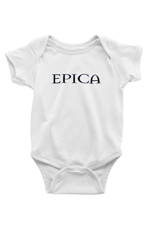 Epica Baskılı Beyaz Unisex Bebek Body - Zıbın