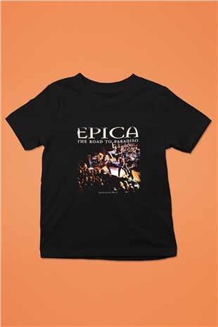 Epica Baskılı Unisex Siyah Çocuk Tişört