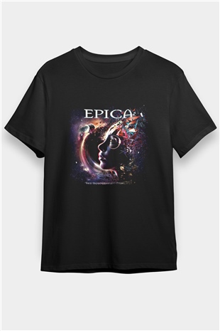 Epica Baskılı Unisex Siyah Tişört