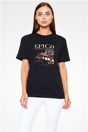 Epica Baskılı Unisex Siyah Tişört
