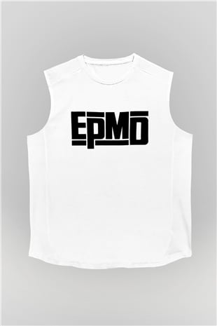 EPMD Beyaz Unisex Kolsuz Tişört