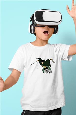 Eren Jaeger Baskılı Beyaz Unisex Beyaz Çocuk Tişört - Tshirt