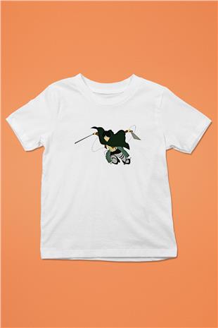 Eren Jaeger Baskılı Beyaz Unisex Beyaz Çocuk Tişört - Tshirt