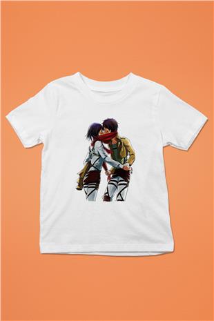 Eren Jaeger Baskılı Beyaz Unisex Beyaz Çocuk Tişört - Tshirt