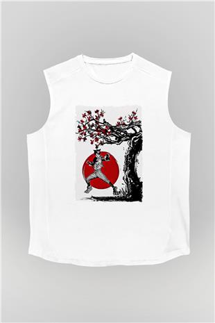 Eren Jaeger Baskılı Beyaz Unisex Kolsuz Tişört - Tshirt