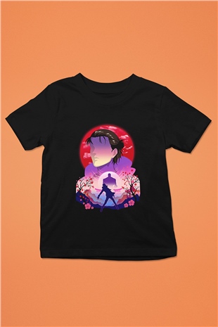 Eren Jaeger Baskılı Unisex Siyah Çocuk Tişört - Tshirt