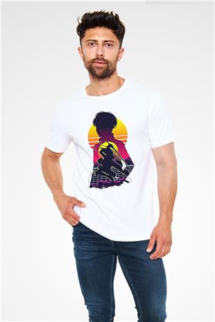 Eren Jaeger Unisex Baskılı Beyaz Tişört - Tshirt