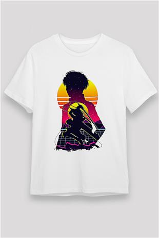 Eren Jaeger Unisex Baskılı Beyaz Tişört - Tshirt