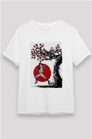 Eren Jaeger Unisex Baskılı Beyaz Tişört - Tshirt