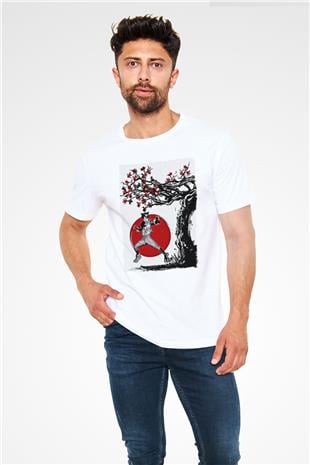 Eren Jaeger Unisex Baskılı Beyaz Tişört - Tshirt