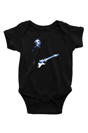 Eric Clapton Baskılı Siyah Bebek Body - Zıbın