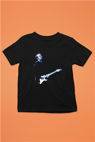 Eric Clapton Baskılı Siyah Unisex Çocuk Tişört