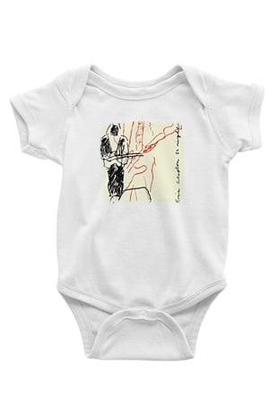 Eric Clapton Baskılı Unisex Beyaz Bebek Body - Zıbın