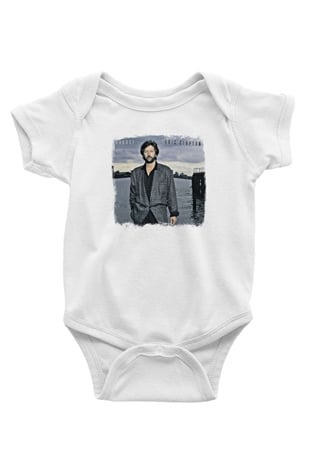 Eric Clapton Baskılı Unisex Beyaz Bebek Body - Zıbın