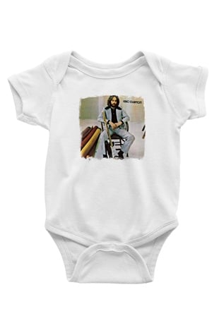 Eric Clapton Baskılı Unisex Beyaz Bebek Body - Zıbın