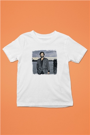 Eric Clapton Baskılı Unisex Beyaz Çocuk Tişört