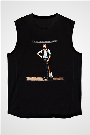 Eric Clapton Baskılı Unisex Siyah Kolsuz Tişört