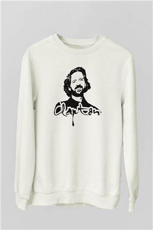 Eric Clapton Beyaz Unisex Sweatshirt