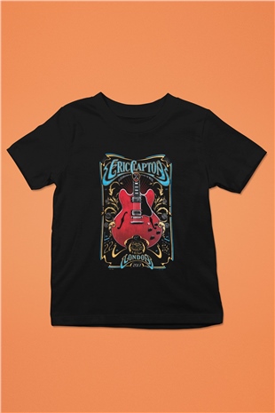 Eric Clapton Siyah Unisex Çocuk Tişört