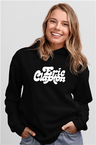 Eric Clapton Siyah Unisex Kapüşonlu Sweatshirt