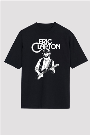 Eric Clapton Siyah Unisex Oversize Tişört T-Shirt