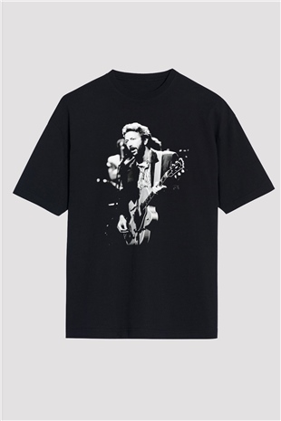 Eric Clapton Siyah Unisex Oversize Tişört T-Shirt