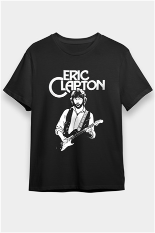 Eric Clapton Siyah Unisex Tişört T-Shirt - TişörtFabrikası