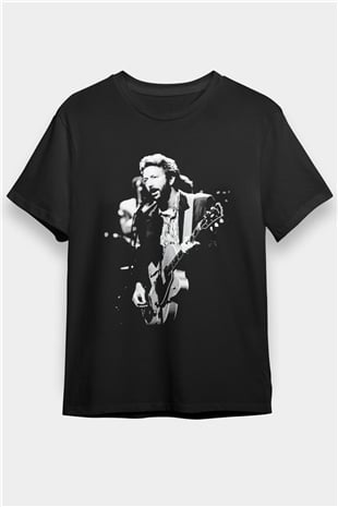 Eric Clapton Siyah Unisex Tişört T-Shirt - TişörtFabrikası