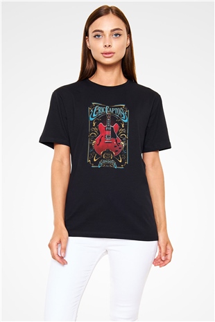 Eric Clapton Siyah Unisex Tişört T-Shirt - TişörtFabrikası