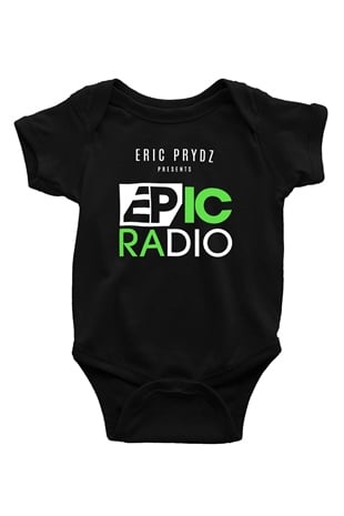 Eric Prydz Baskılı Siyah Bebek Body - Zıbın