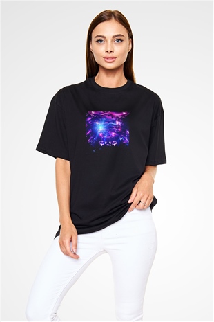 Eric Prydz Baskılı Unisex Oversize Siyah Tişört