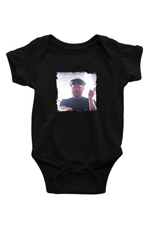 Eric Prydz Baskılı Unisex Siyah Bebek Body - Zıbın